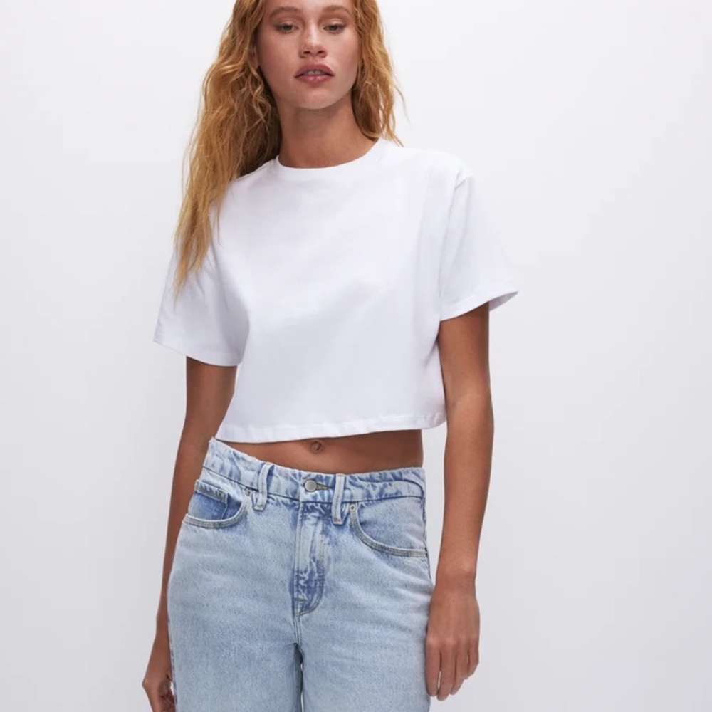 COTTON CROPPED TEE